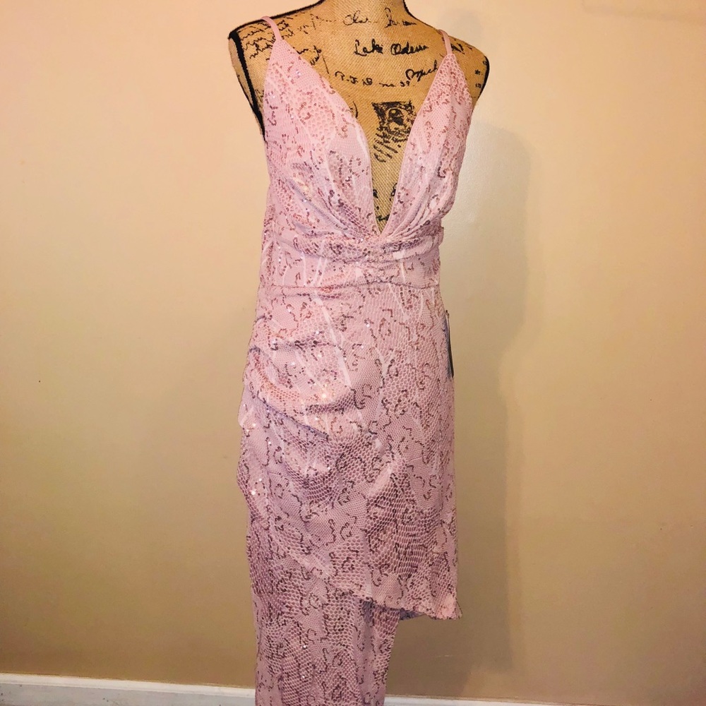 Dusty Rose  asymmetrical dress